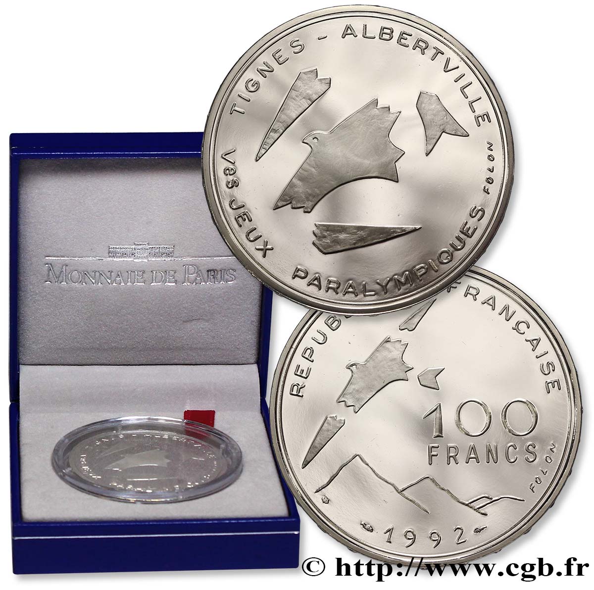 Belle Epreuve 100 Francs Ves Jeux Paralympiques 1992  F.1618 1 FDC70 