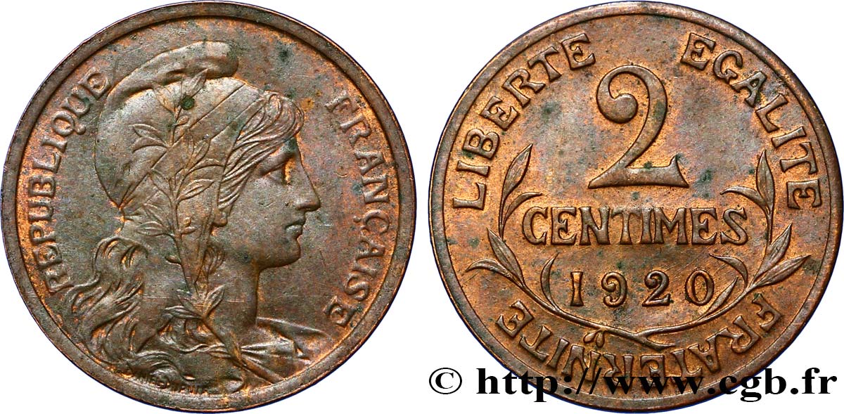 2 centimes Daniel-Dupuis 1920 Paris F.110/20 TTB50 