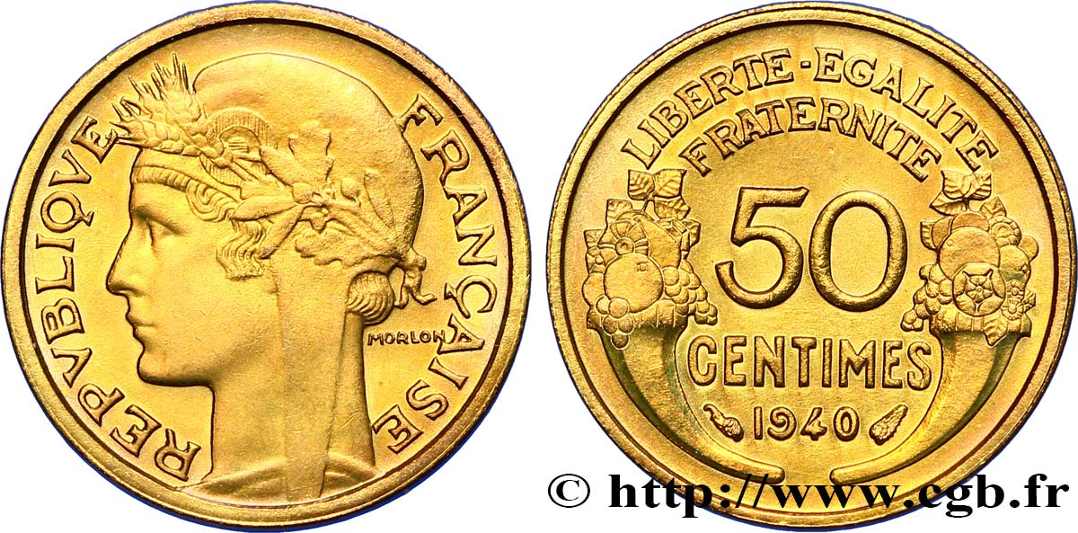50 centimes Morlon 1940  F.192/17 SUP62 