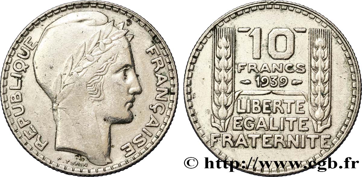 10 francs Turin 1939  F.360/10 TTB45 