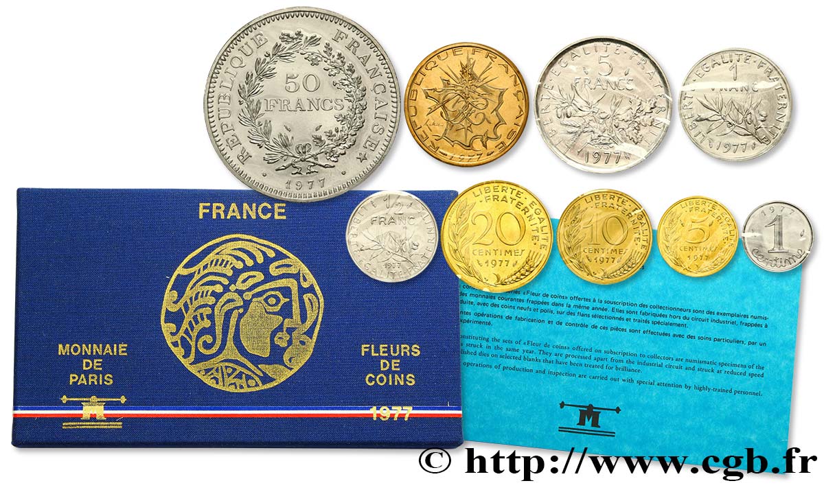 Boîte Fleur de Coins 1977 Paris F.5000/22 ST70 