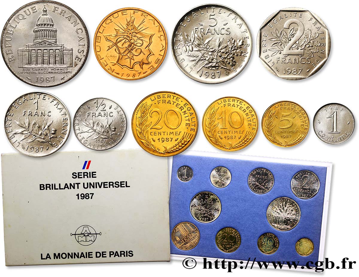 Série Brillant Universel 1987 Paris F.5200/6 FDC70 