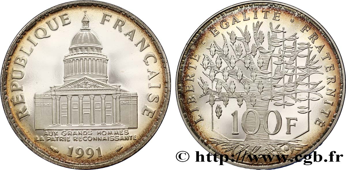100 francs Panthéon, BE (Belle Épreuve) 1991  F.451/12 FDC68 