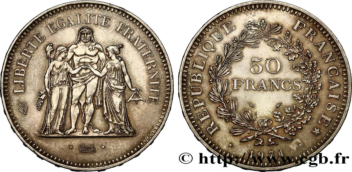 50 francs Hercule 1974  F.427/2 SPL55 
