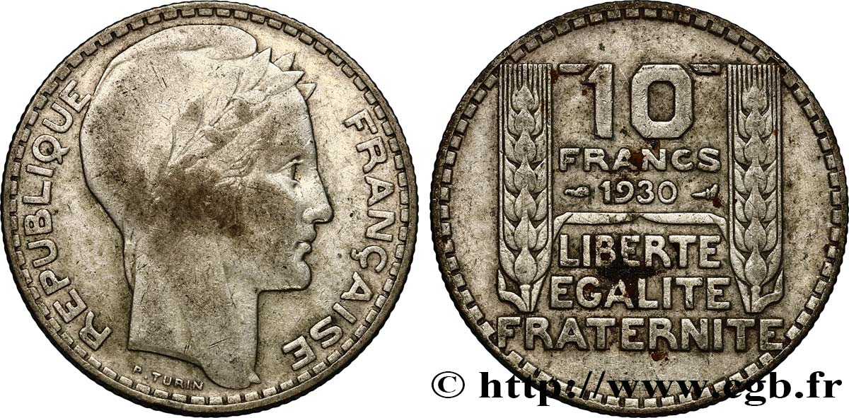 10 francs Turin 1930  F.360/3 VF25 
