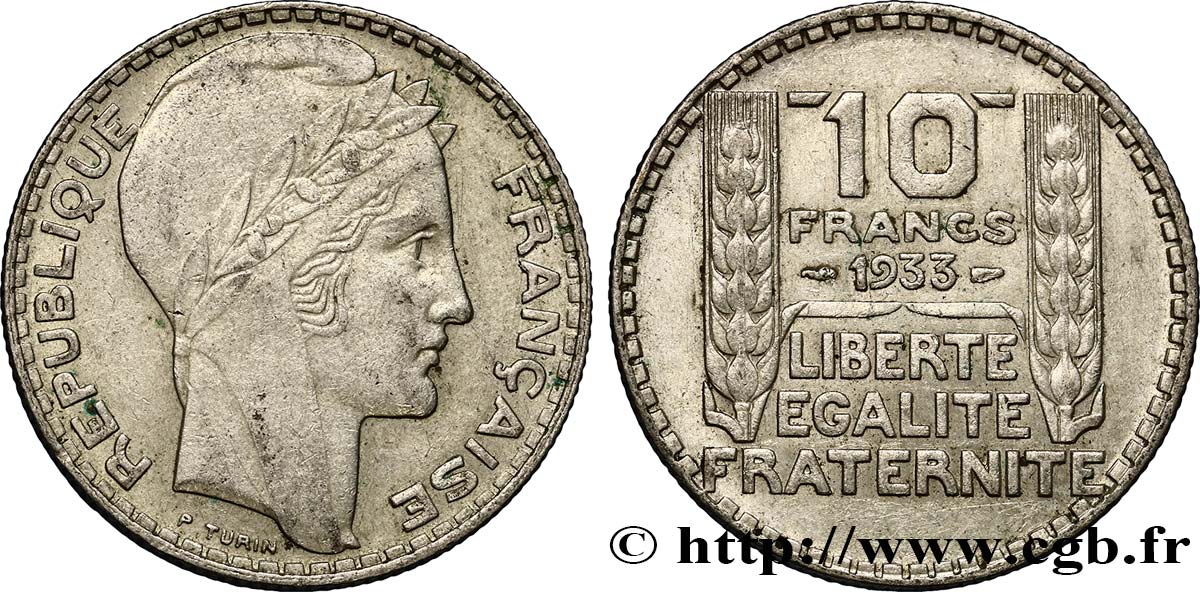 10 francs Turin 1933  F.360/6 SS45 