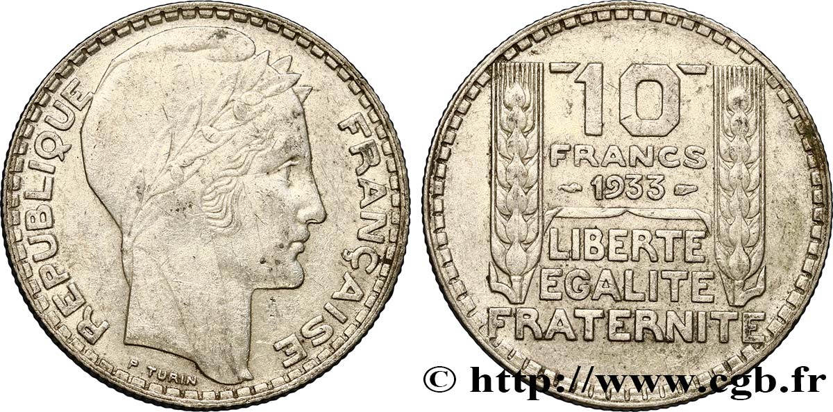 10 francs Turin 1933  F.360/6 XF45 