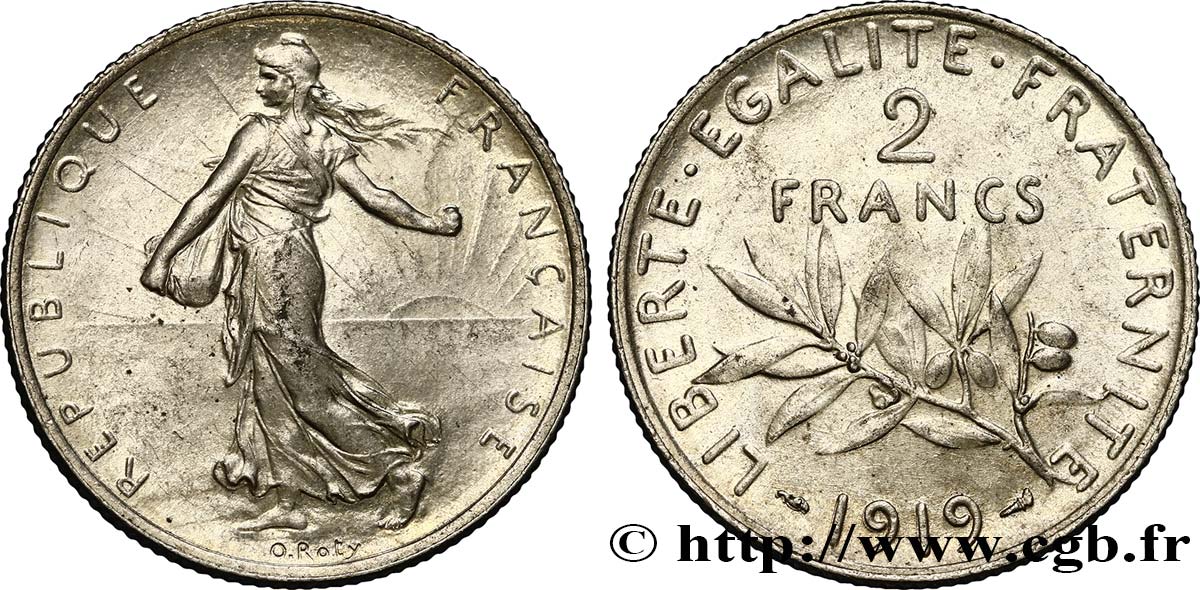 2 francs Semeuse 1919  F.266/21 SUP58 
