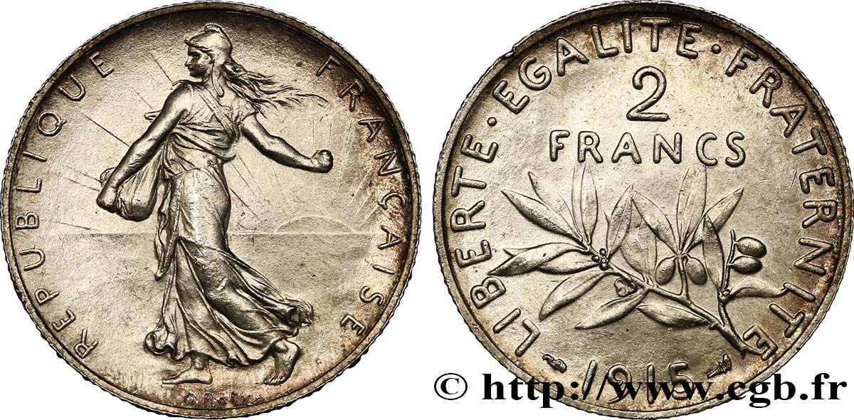 2 francs Semeuse 1915  F.266/17 SUP55 