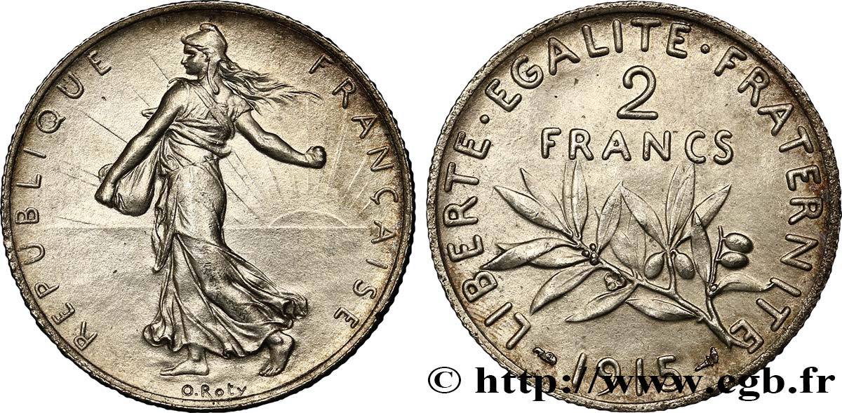 2 francs Semeuse 1915  F.266/17 EBC58 