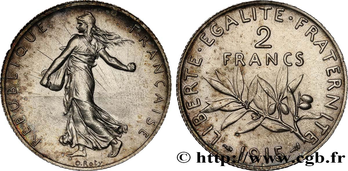 2 francs Semeuse 1915  F.266/17 SUP58 