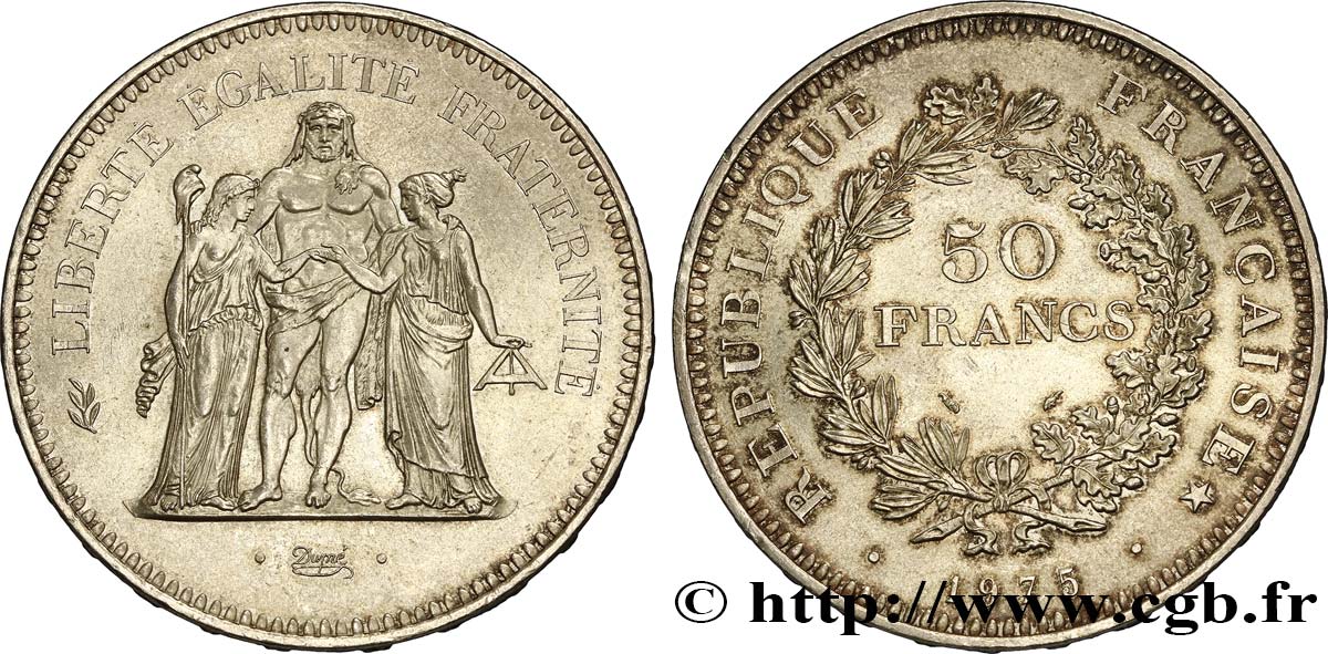 50 francs Hercule 1975  F.427/3 AU58 