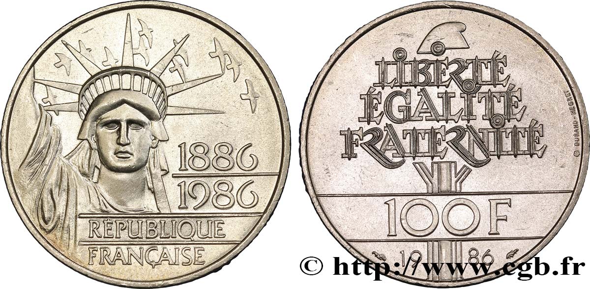 100 francs Liberté (Statue de la) 1986  F.454/2 MS60 