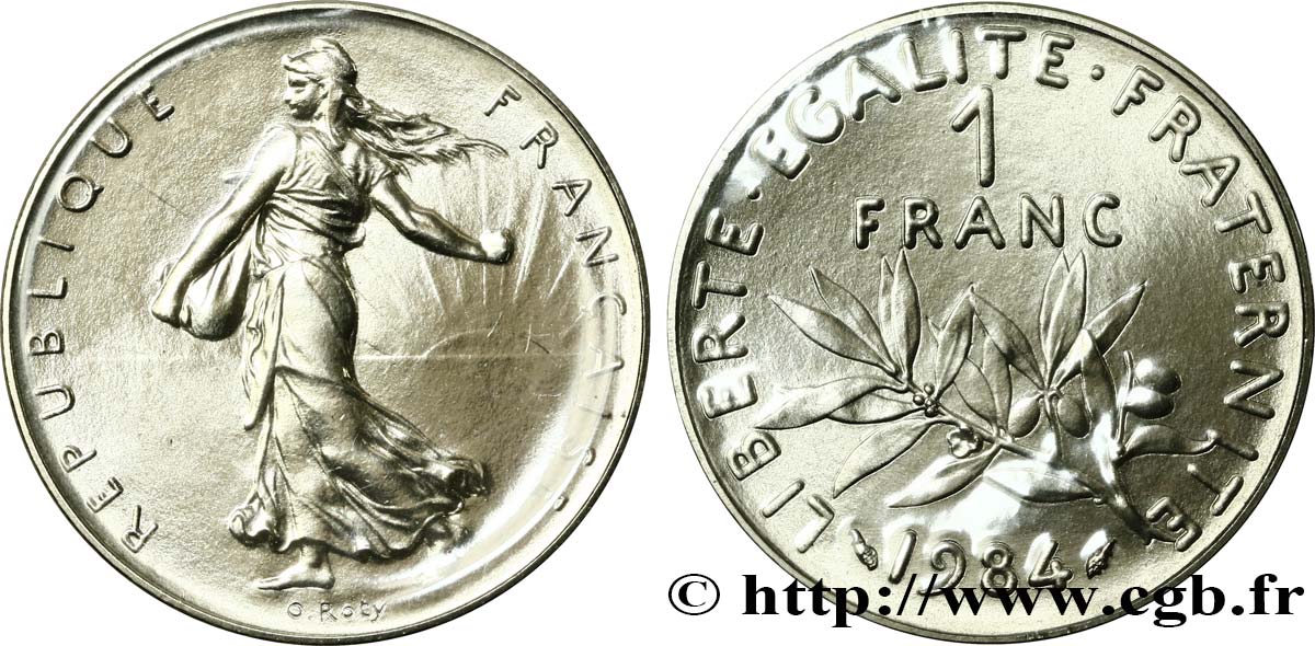 1 franc Semeuse, nickel 1984 Pessac F.226/29 MS70 