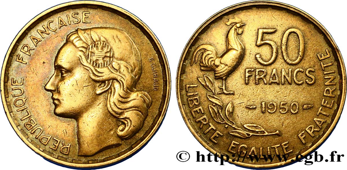 50 francs Guiraud 1950  F.425/3 TTB48 