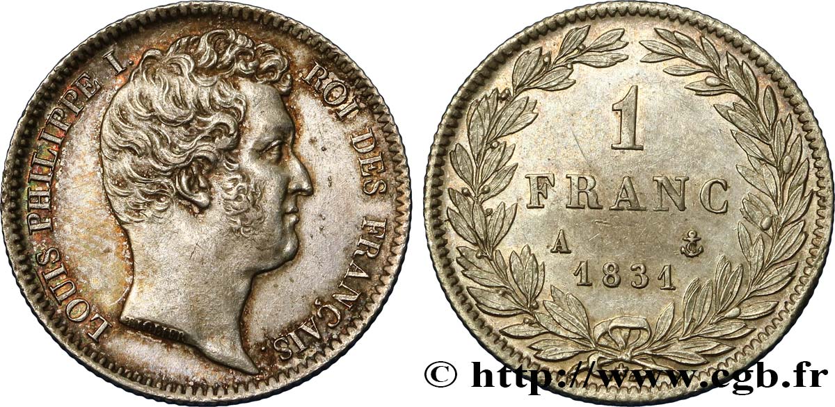 1 franc Louis-Philippe, tête nue 1831 Paris F.209/1 TTB50 