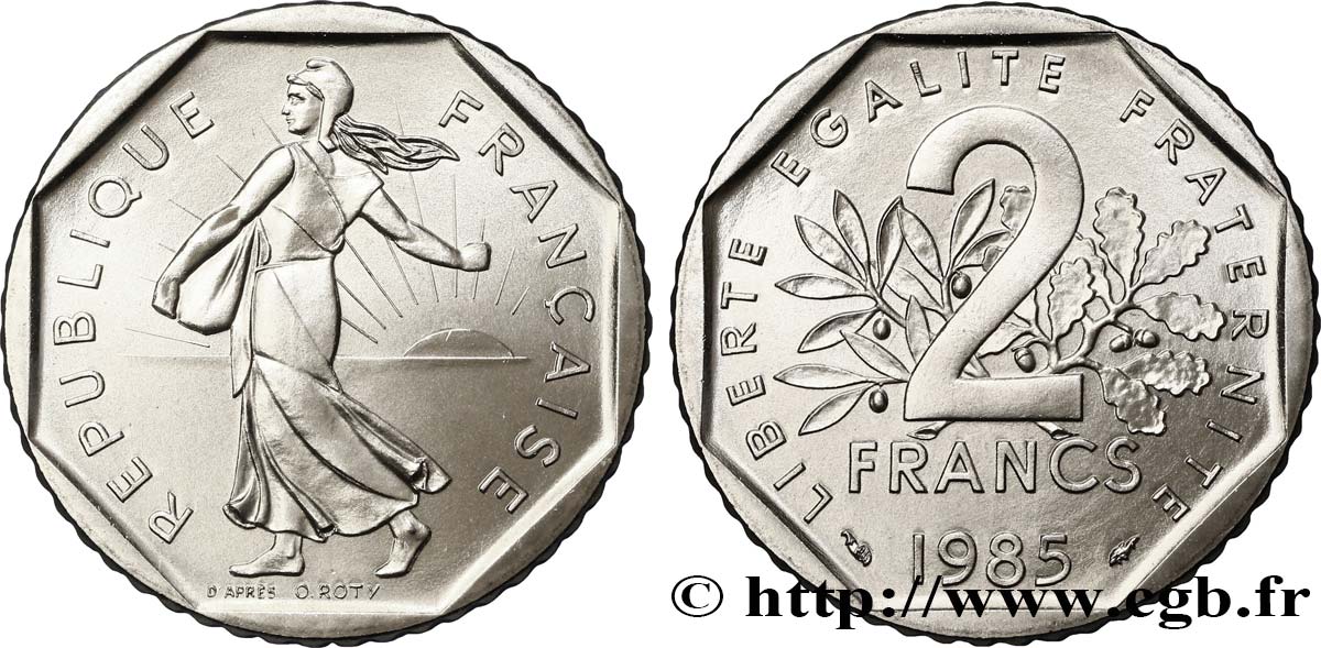 2 francs Semeuse, nickel 1985 Pessac F.272/9 MS65 