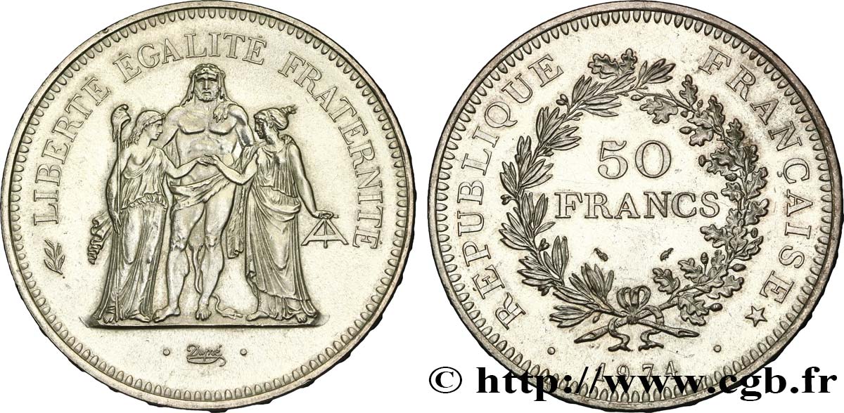 50 francs Hercule 1974  F.427/2 SUP 