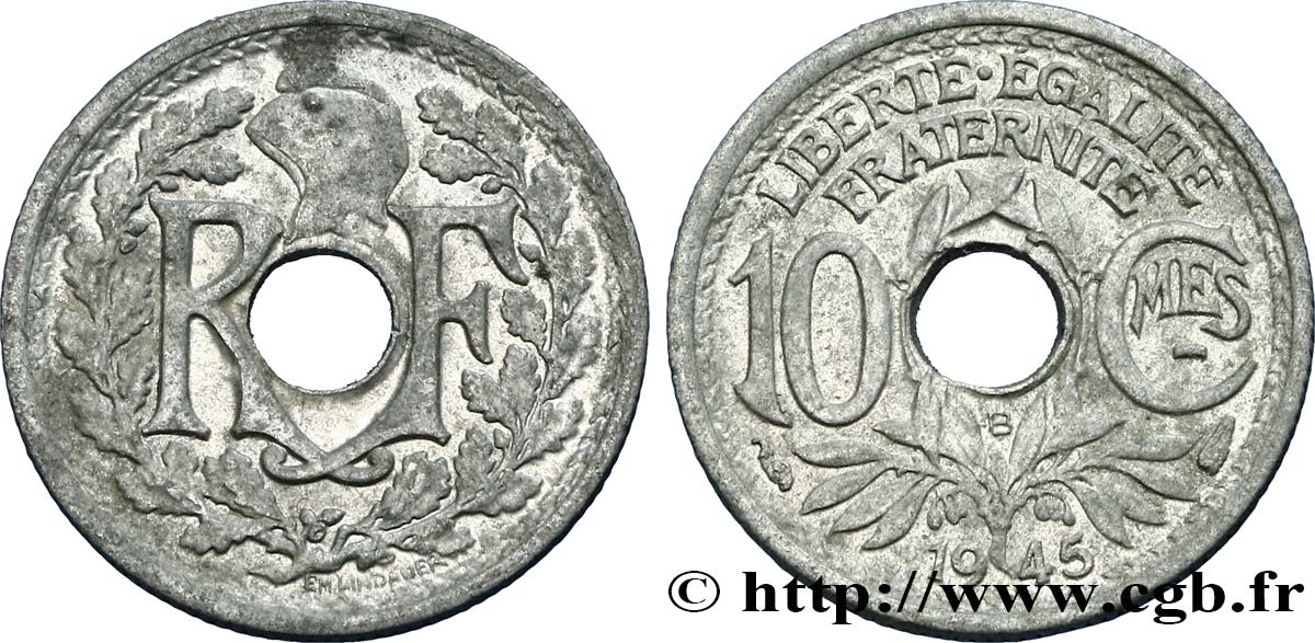 10 centimes Lindauer, petit module 1945 Beaumont-Le-Roger F.143/3 MBC40 