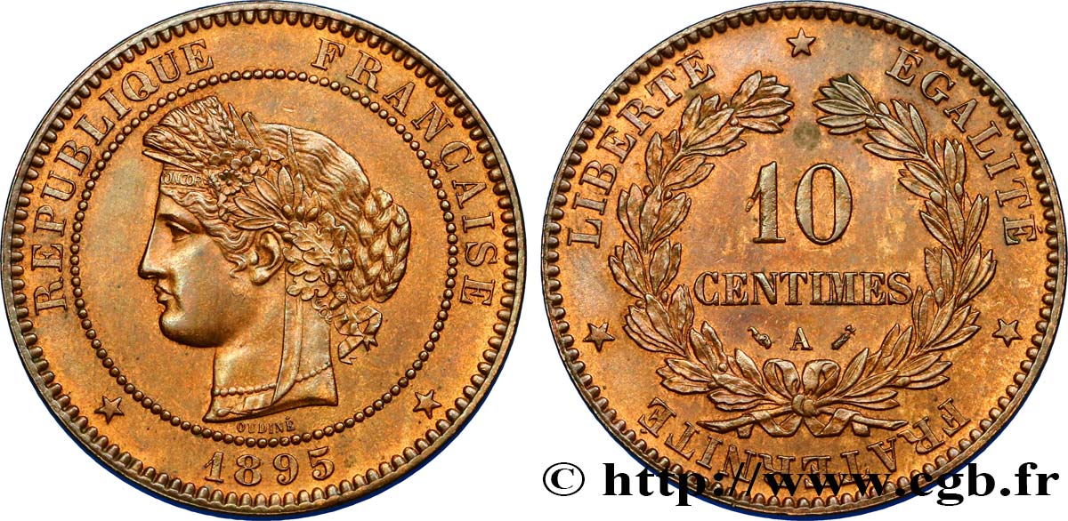 10 centimes Cérès 1895 Paris F.135/40 VZ60 