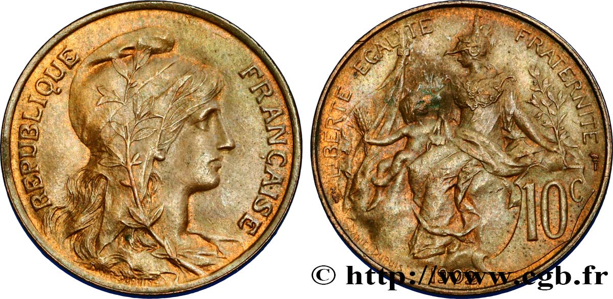 10 centimes Daniel-Dupuis 1902  F.136/11 SPL58 