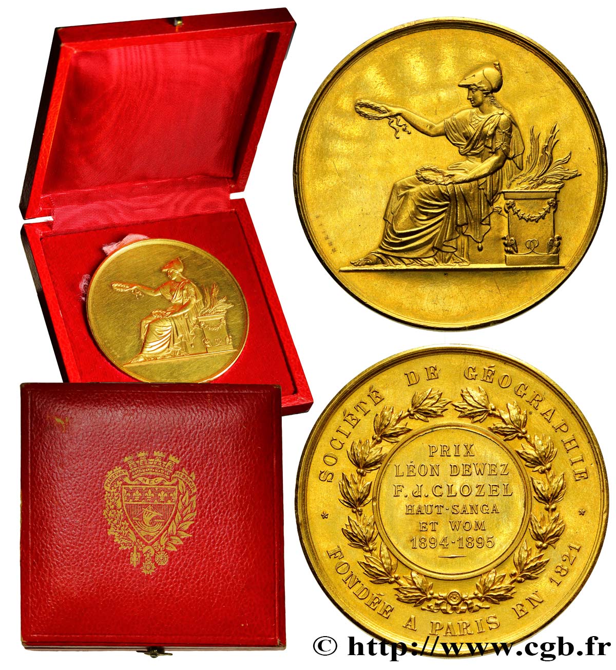 Médaille OR décernée à François Joseph Clozel n.d.   EBC 