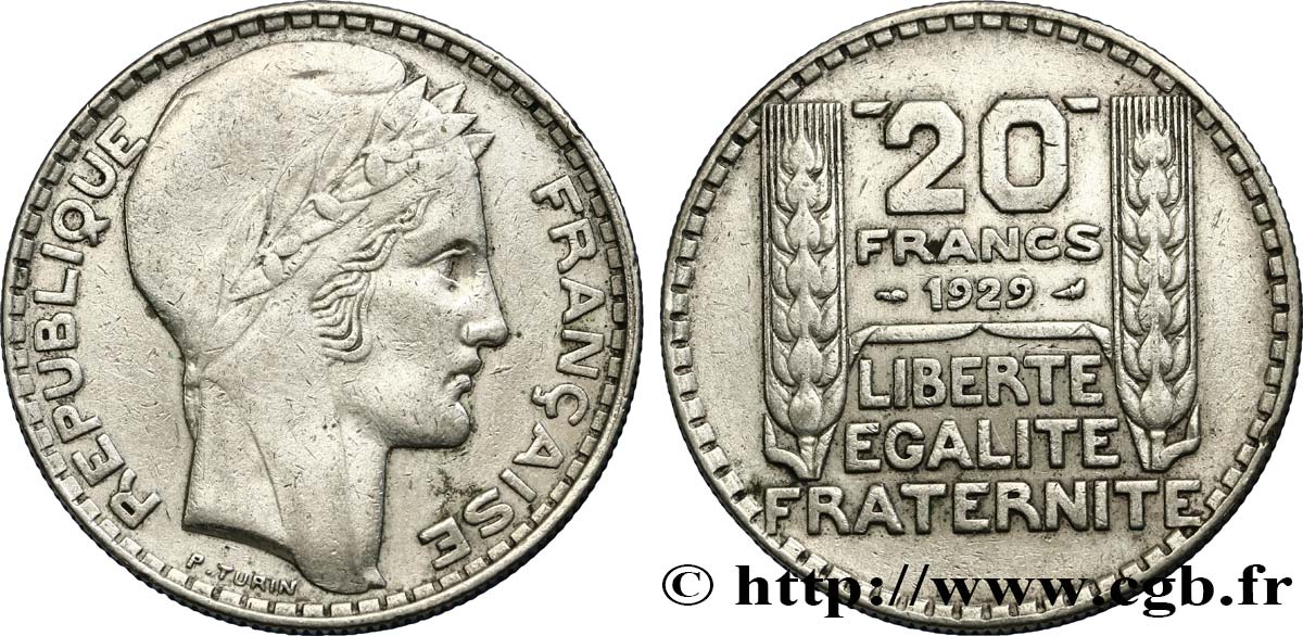 20 francs Turin 1929  F.400/2 XF40 