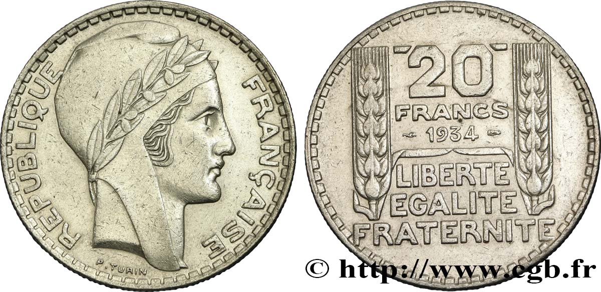20 francs Turin 1934  F.400/6 MBC45 