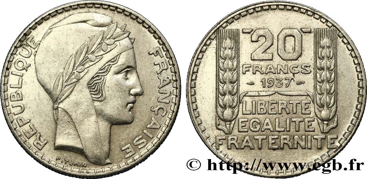 20 francs Turin 1937  F.400/8 SS45 