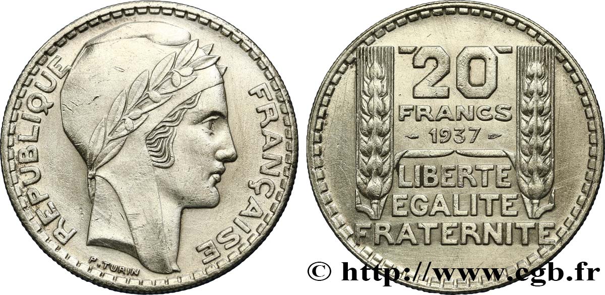 20 francs Turin 1937  F.400/8 BB45 