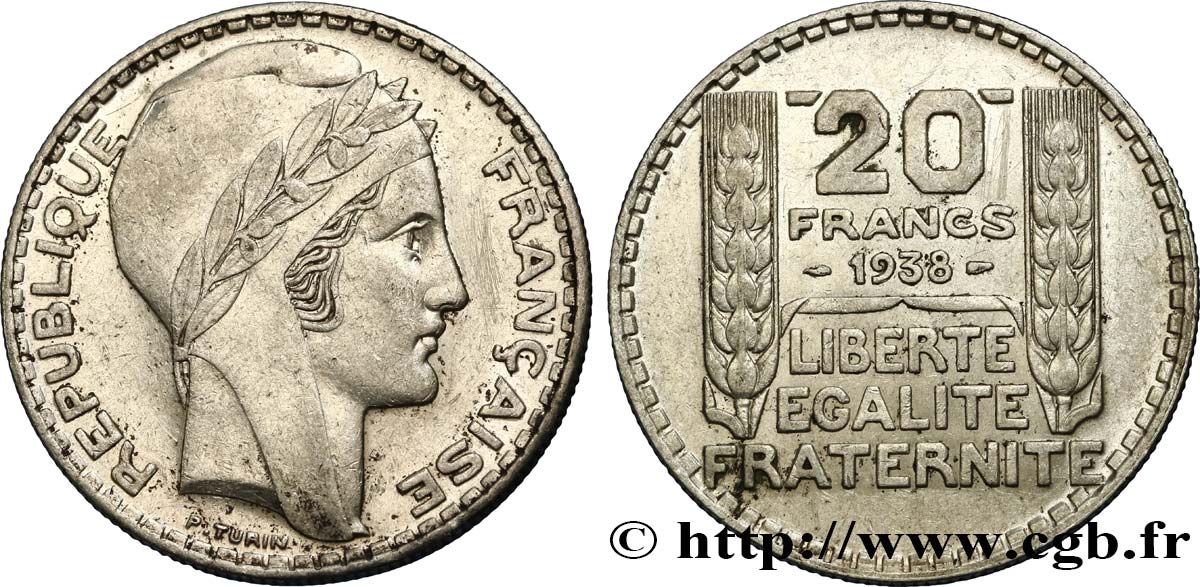 20 francs Turin 1938  F.400/9 SPL55 