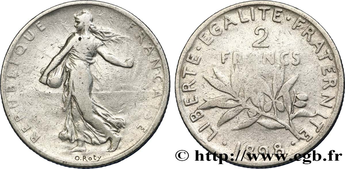 2 francs Semeuse 1898  F.266/1 SGE8 