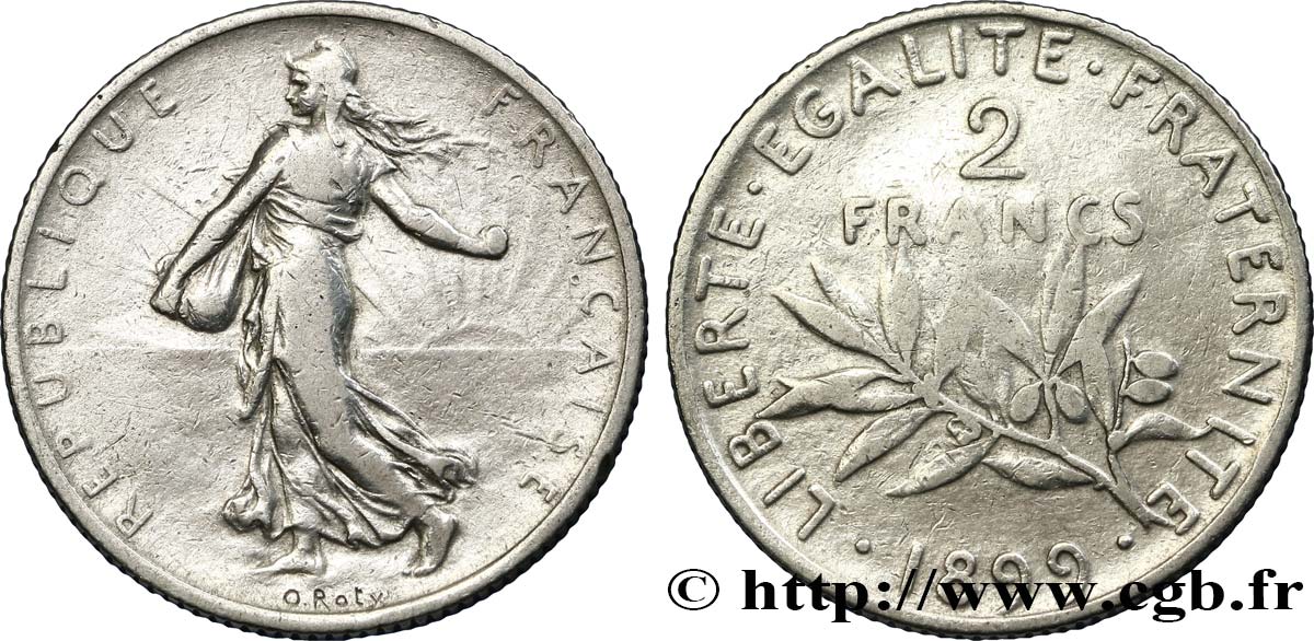 2 francs Semeuse 1899  F.266/3 TB15 