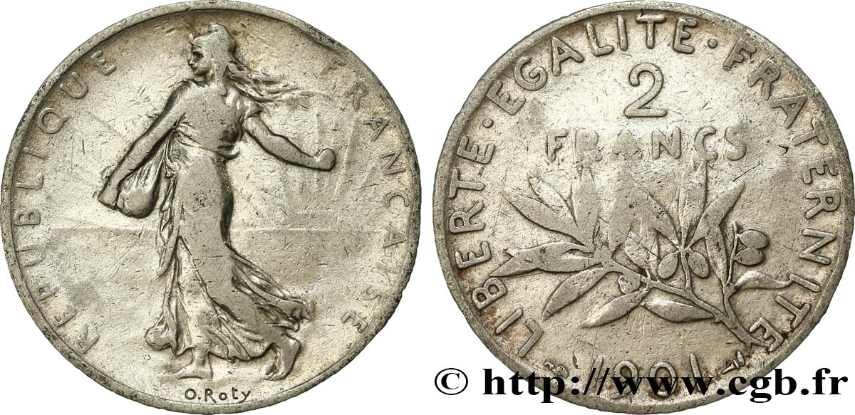 2 francs Semeuse 1901  F.266/6 RC12 
