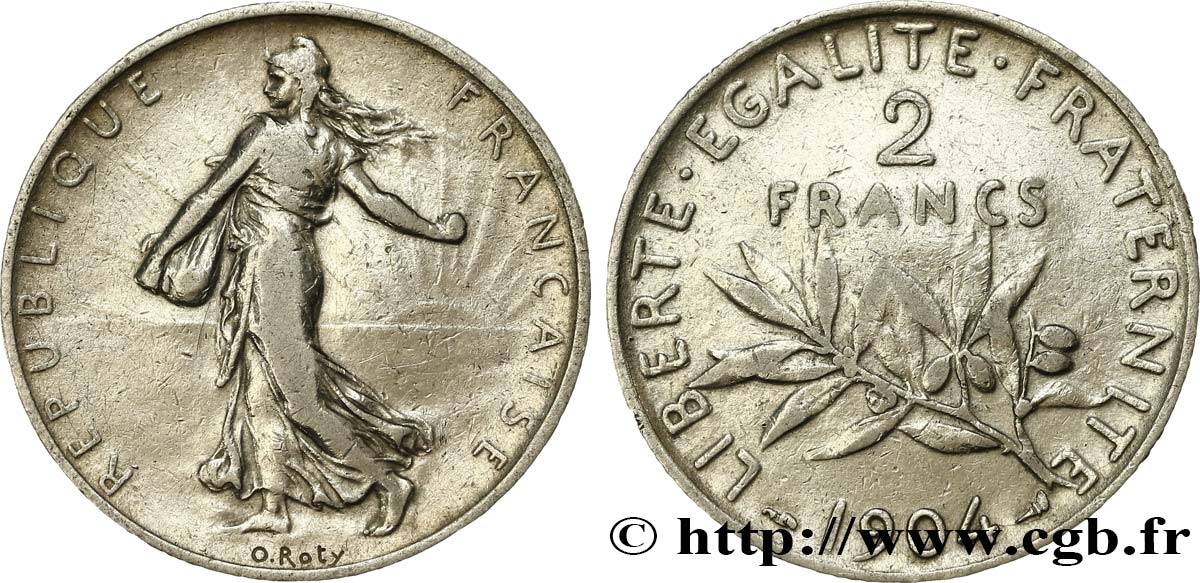 2 francs Semeuse 1904  F.266/8 VF30 
