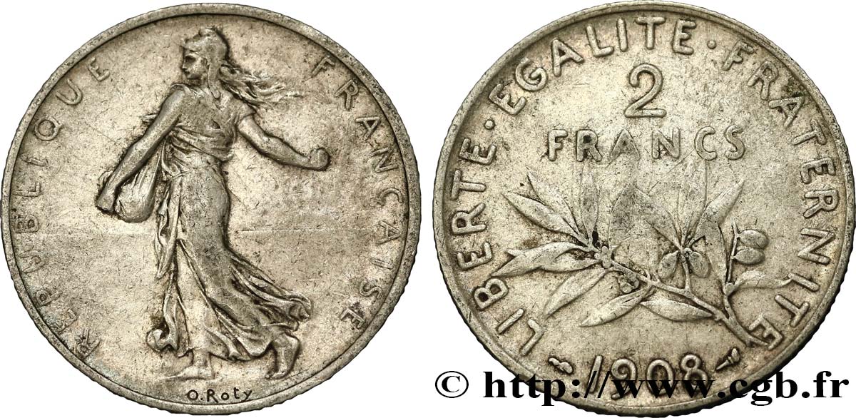 2 francs Semeuse 1908  F.266/10 S30 