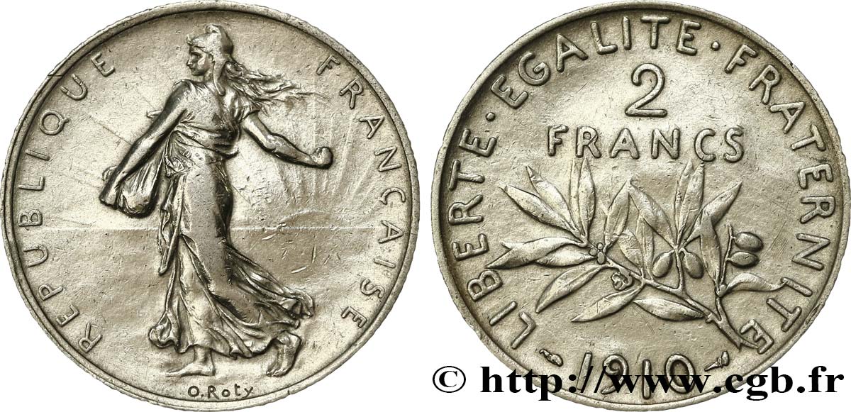 2 francs Semeuse 1910  F.266/12 MB30 