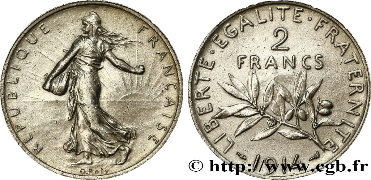 2 francs Semeuse 1914  F.266/15 MBC40 