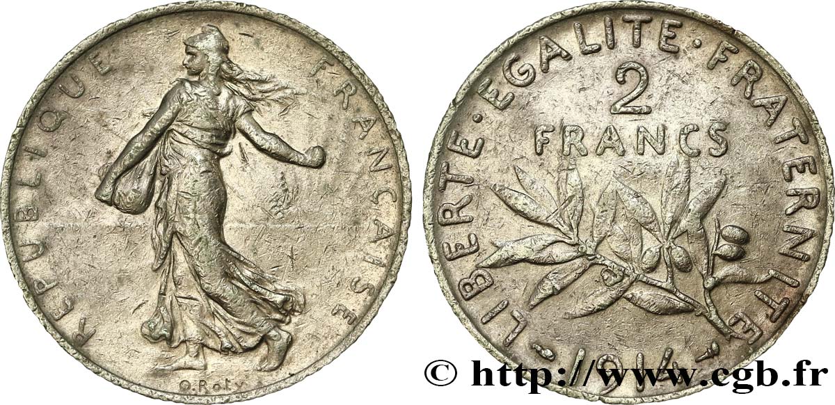2 francs Semeuse 1914  F.266/15 MB30 