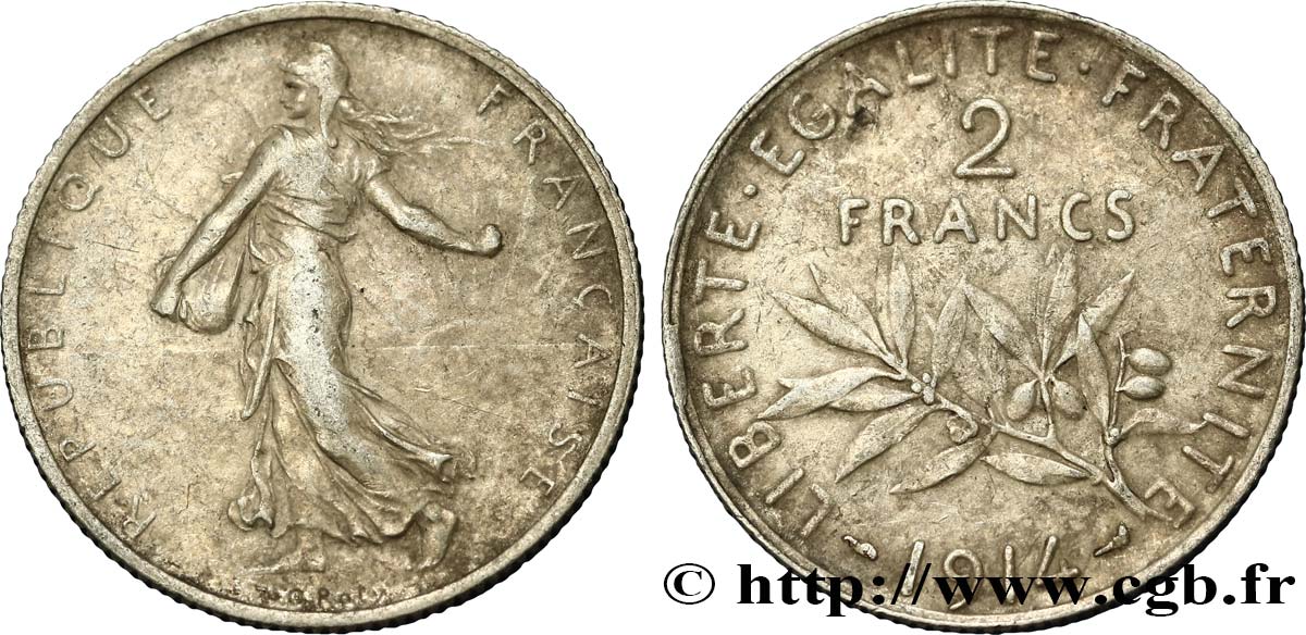 2 francs Semeuse 1914  F.266/15 VF30 