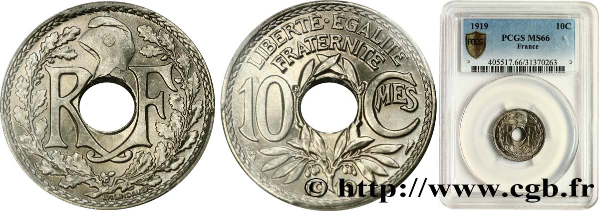 10 centimes Lindauer 1919  F.138/3 MS66 PCGS