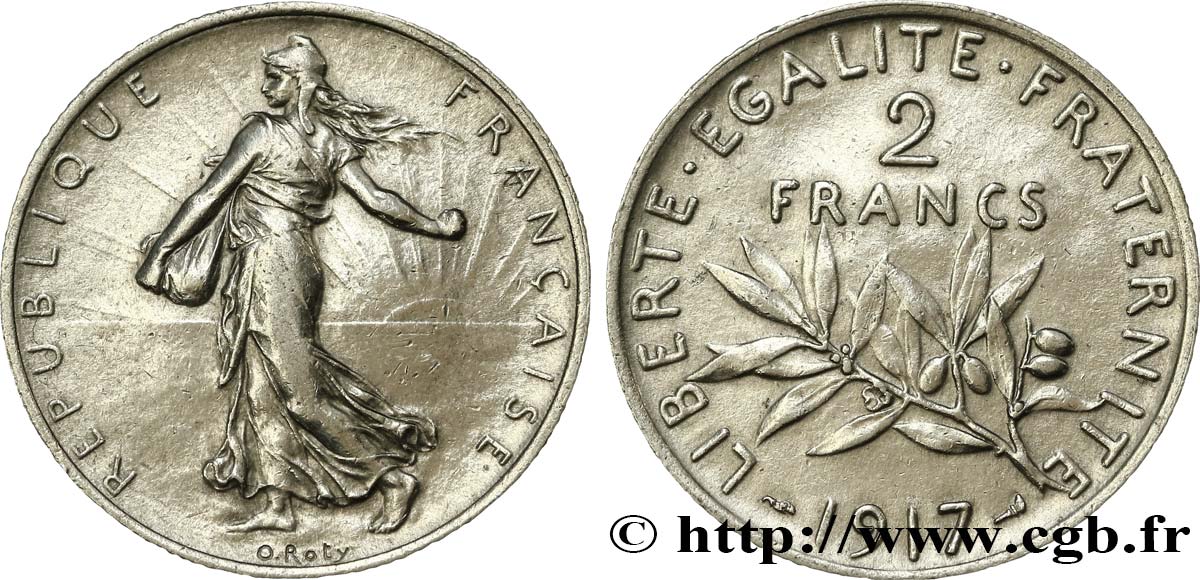 2 francs Semeuse 1917  F.266/19 TTB45 