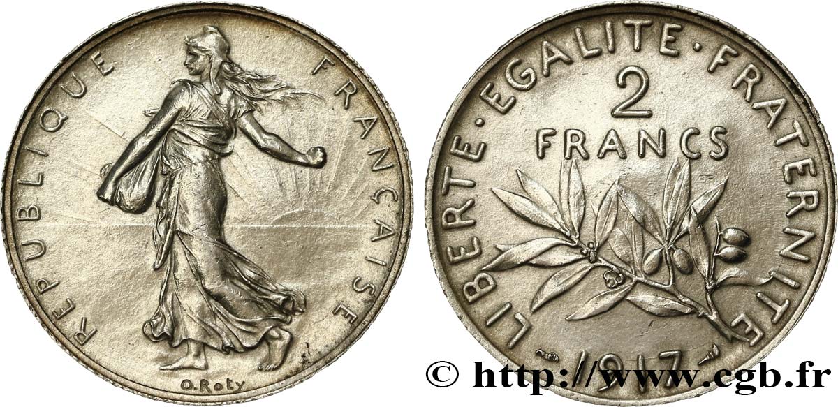 2 francs Semeuse 1917  F.266/19 SUP58 