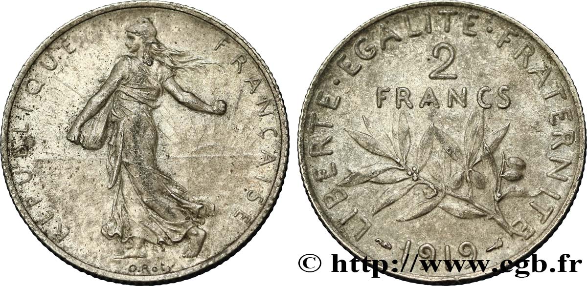 2 francs Semeuse 1919  F.266/21 TTB45 