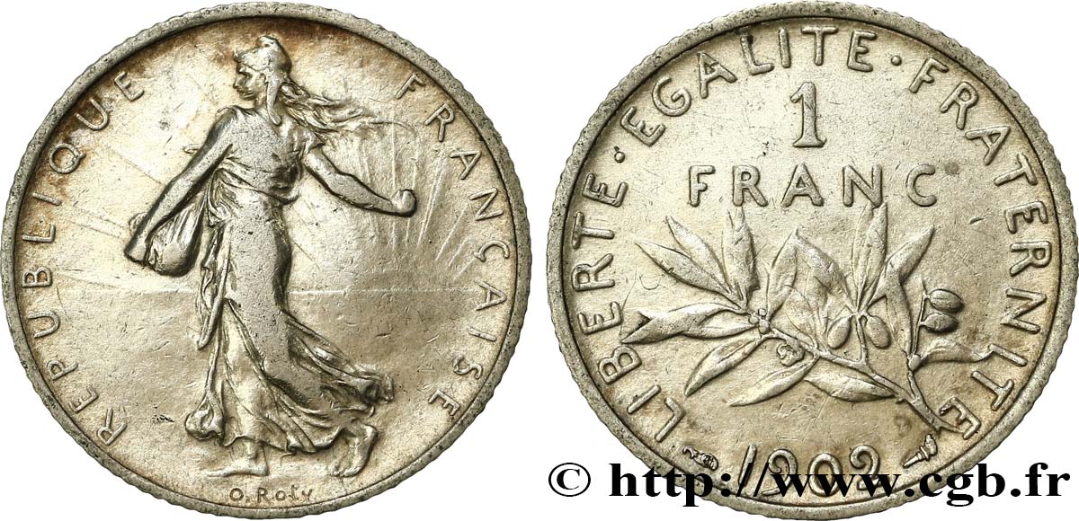 1 franc Semeuse 1902 Paris F.217/7 BB45 