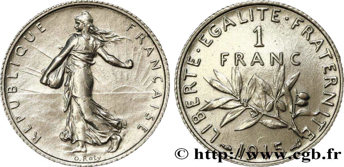 1 franc Semeuse 1915 Paris F.217/21 VZ 