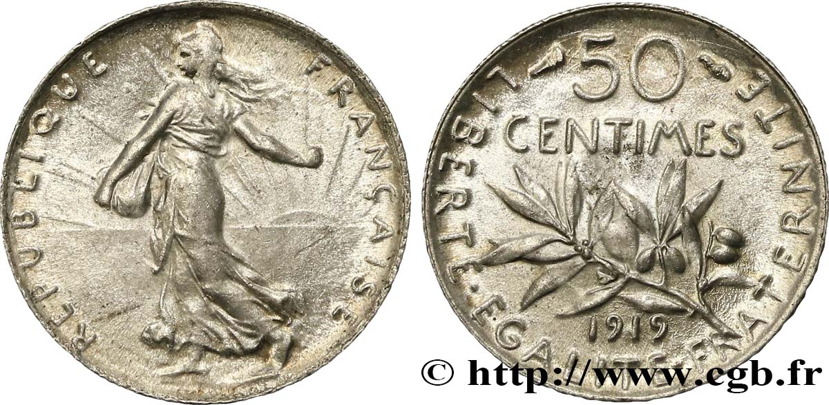 50 centimes Semeuse 1919  F.190/26 MS 