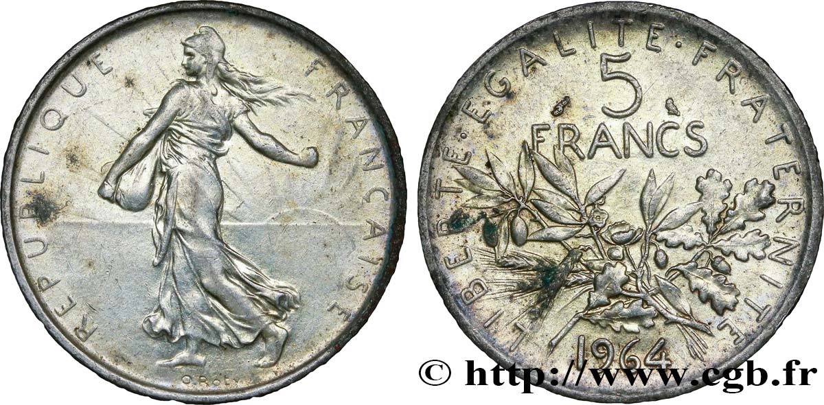 Valeur D Une Pièce De 5 Francs En Argent 1964