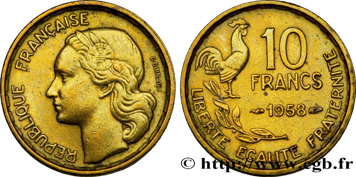 10 francs Guiraud 1958  F.363/14 TTB 