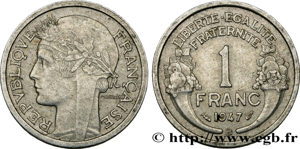 1 franc Morlon, légère 1947 Beaumont-Le-Roger F.221/12 BB48 